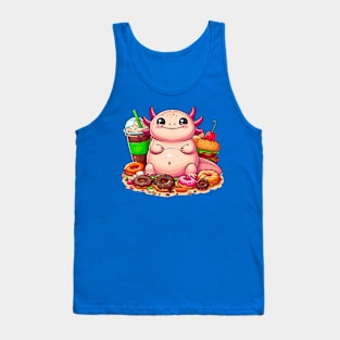 Snacks + Axolotl = Snaxolotl Tank Top